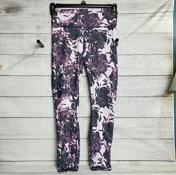 Fabletics Pants - Fabletics Mid Rise Floral‎ Leggings Womens Sm